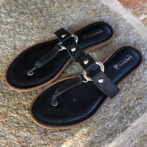 Sperry black sandals